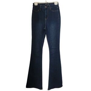Fashion Nova Size 7 Tall "Deep in my Soul Flare" Jeans, Dark Denim, NEW with Tag
